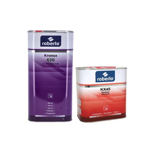Roberlo 620 Kronox Uhs Fast Dry Clearcoat Lacquer + KX45 Standard Hardener 1.5ltr Kit Roberlo 620 Kronox Uhs Fast Dry Clearcoat Lacquer + KX45 Standard Hardener 1.5ltr Kit