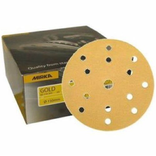 MIRKA GOLD GRIP 150MM 6''  DA SANDING DISCS PACK OF 100 - P240