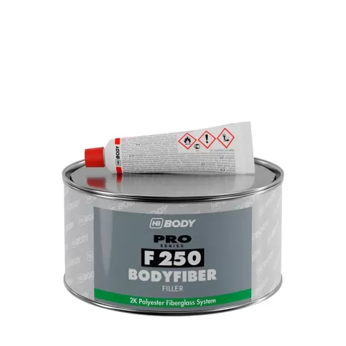 HB BODY F250 BODYFIBRE 2K FIBREGLASS FILLER 1.5KG WITH HARDENER