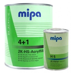 Black Mipa 4 + 1 Acrylfiller 2K HS High Build Primer Filler 3L and 1L Hardener