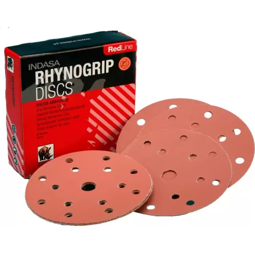 P2000 INDASA RHYNOGRIP RedLine 6" 150mm ABRASIVE SANDING DISCS Pack of 50