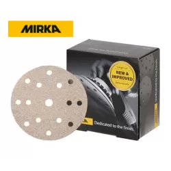 MIRKA Basecut P120 150MM / 6"inch -15 Hole Sanding Discs - Hook and Loop - Box Of 100