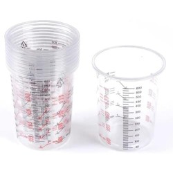 Clear Mixing Cups 600ml With Ratios Clear Mixing Cups 600ml With Ratios